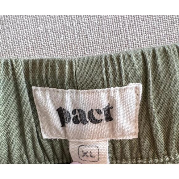 Pact Daily Twill Cropped Pant Organic Cotton Olive Army Green Size XL - Picture 8 of 8